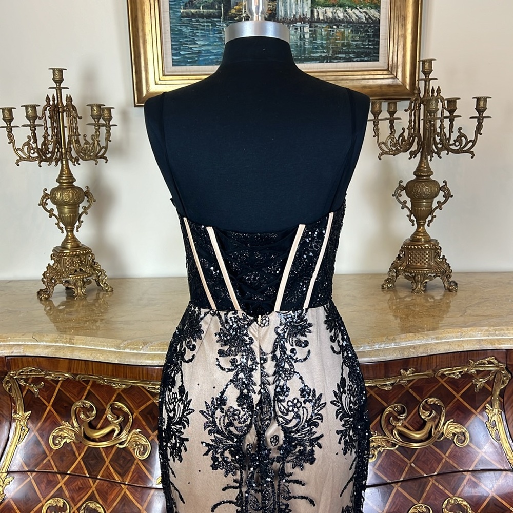 Women’s Formal glitter all over sequins prom evening dress - Picture 6 of 7